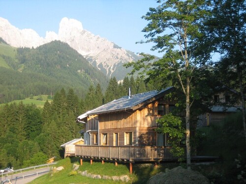Stylish and cozy: Austrian wooden chalet for 8, only 300m from slopes