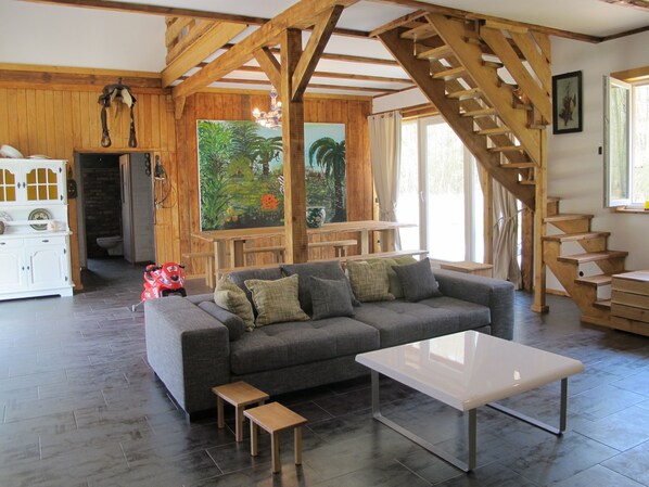 TV, fireplace, books - Close to the water, fireplace, fenced property, for dogs and families (Nowe Warpno)