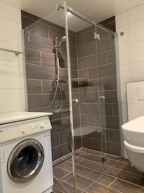 Shower, hair dryer