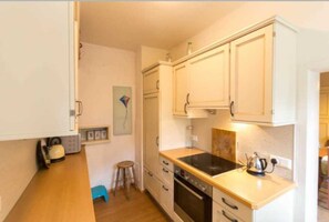 Fridge, microwave, oven