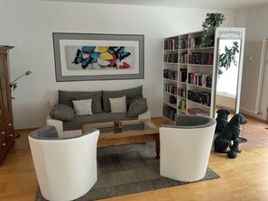 Télévision, lecteur de DVD, jouets, livres