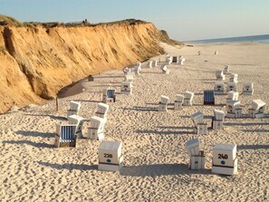 Beach nearby, sun-loungers