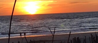 Parte de la casa en herrl. Paisaje de dunas (Kampen) -gr. Terraza-2 baños-2 dormitorios