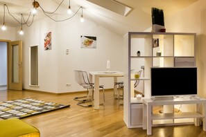 Apartment, Multiple Beds, Non Smoking | Living area | 25-cm flat-screen TV with cable channels, TV - Emotion Living Design Enjoy (Egna)