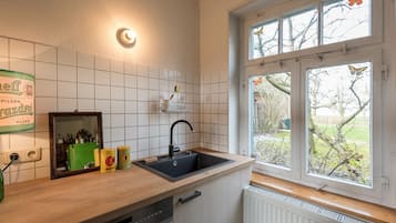 Fridge, oven, stovetop, dishwasher