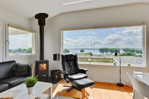 Smart TV, fireplace, stereo