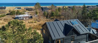 Nydelig feriehus for 6 personer, havutsikt, i sanddynene på Grenaa strand 