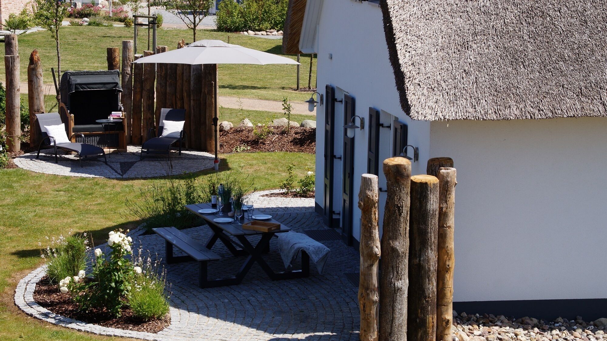 屋外ダイニングエリア