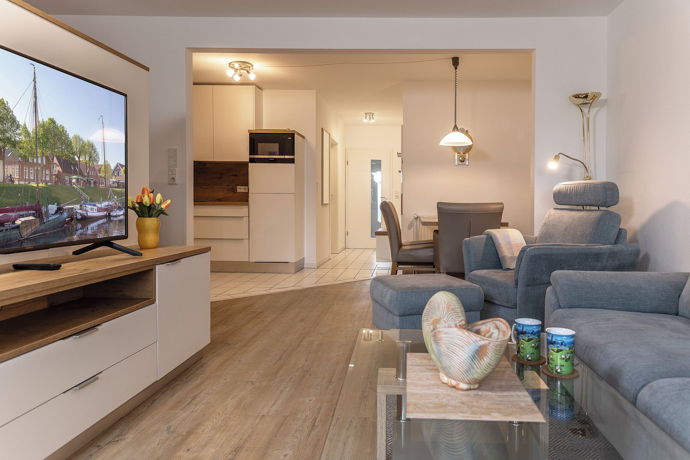 TV, DVD player, stereo