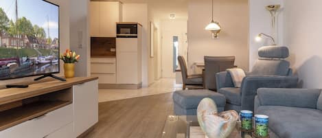 TV, DVD player, stereo