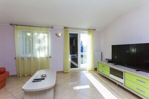 Télévision, cheminée, console de jeux vidéo, lecteur de DVD