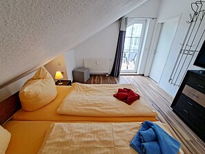 1 bedroom, blackout curtains, WiFi, bed sheets