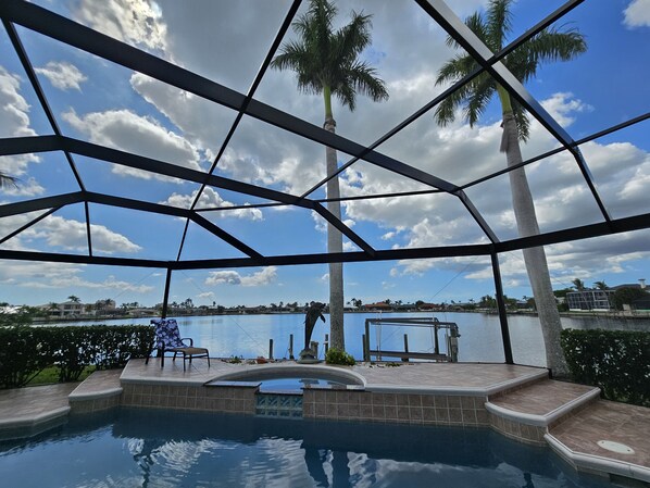 Outdoor pool, a heated pool
