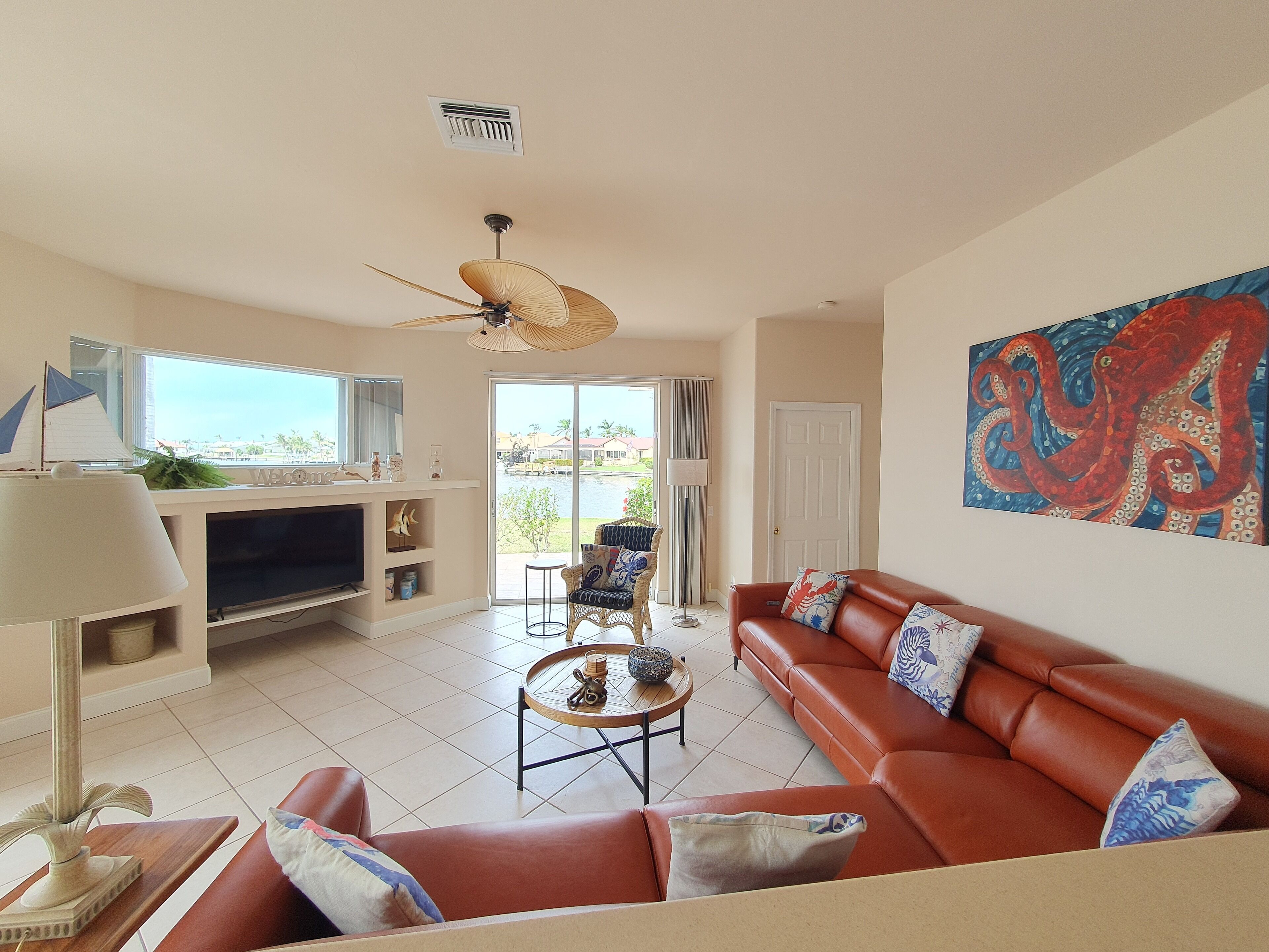 TV connectée, livres, chaîne hi-fi