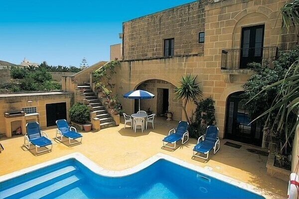View to house and pool
