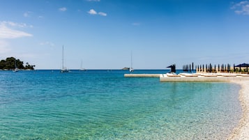 Beach nearby, sun-loungers