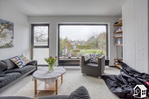 Fernseher, Kamin, DVD-Player, Bücher