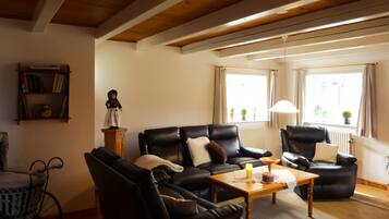 Smart TV, DVD player, books, stereo