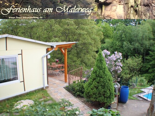 Vacation home on the Malerweg with pool, Saxon Switzerland, National Park