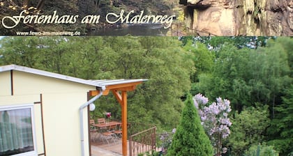 Vacation home on the Malerweg with pool, Saxon Switzerland, National Park