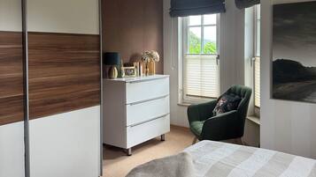 1 bedroom, iron/ironing board, travel crib, free WiFi