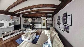 Smart TV, reproductor de DVD, libros y estéreo