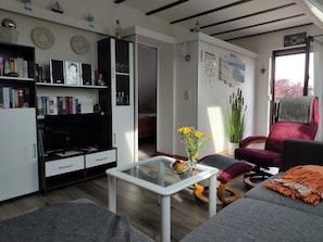 TV, DVD player, stereo