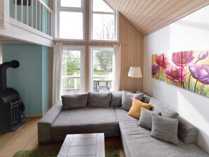 Televisie en een open haard