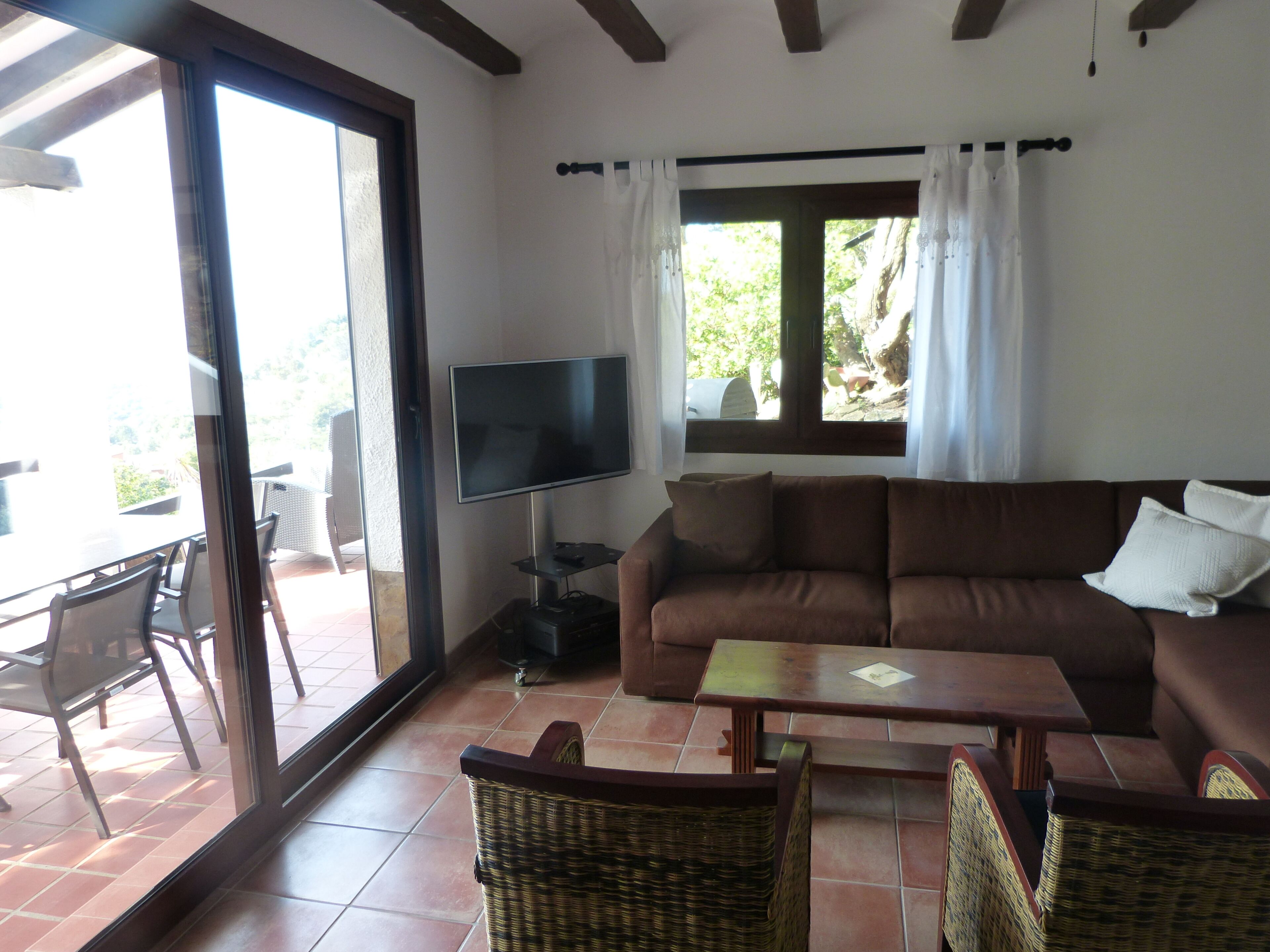 Televisor, llar de foc, videojocs i reproductor de DVD 