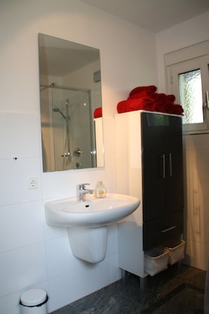 Shower, hair dryer, towels, soap - Idyllic holiday home under old walnut trees, quiet and in the countryside (Heidelberg)