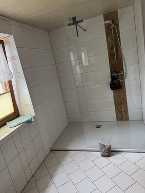 Ensemble douche/baignoire, sèche-cheveux, serviettes fournies, savon