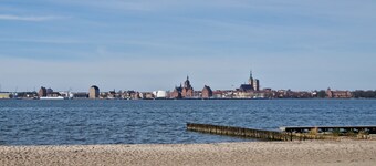Top vacation apartment near the beach with a great view of the water and Stralsund