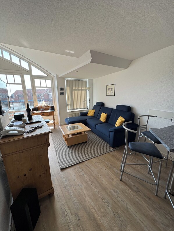 Smart TV, DVD player, books, stereo