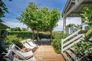 Terrace/patio - Wonderful house 500m from the beach with heated pool (Moliets-Et-Maa)