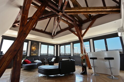 Modern Art Nouveau Penthouse with fantastic views over Budapest