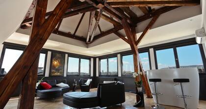 Modern Art Nouveau Penthouse with fantastic views over Budapest