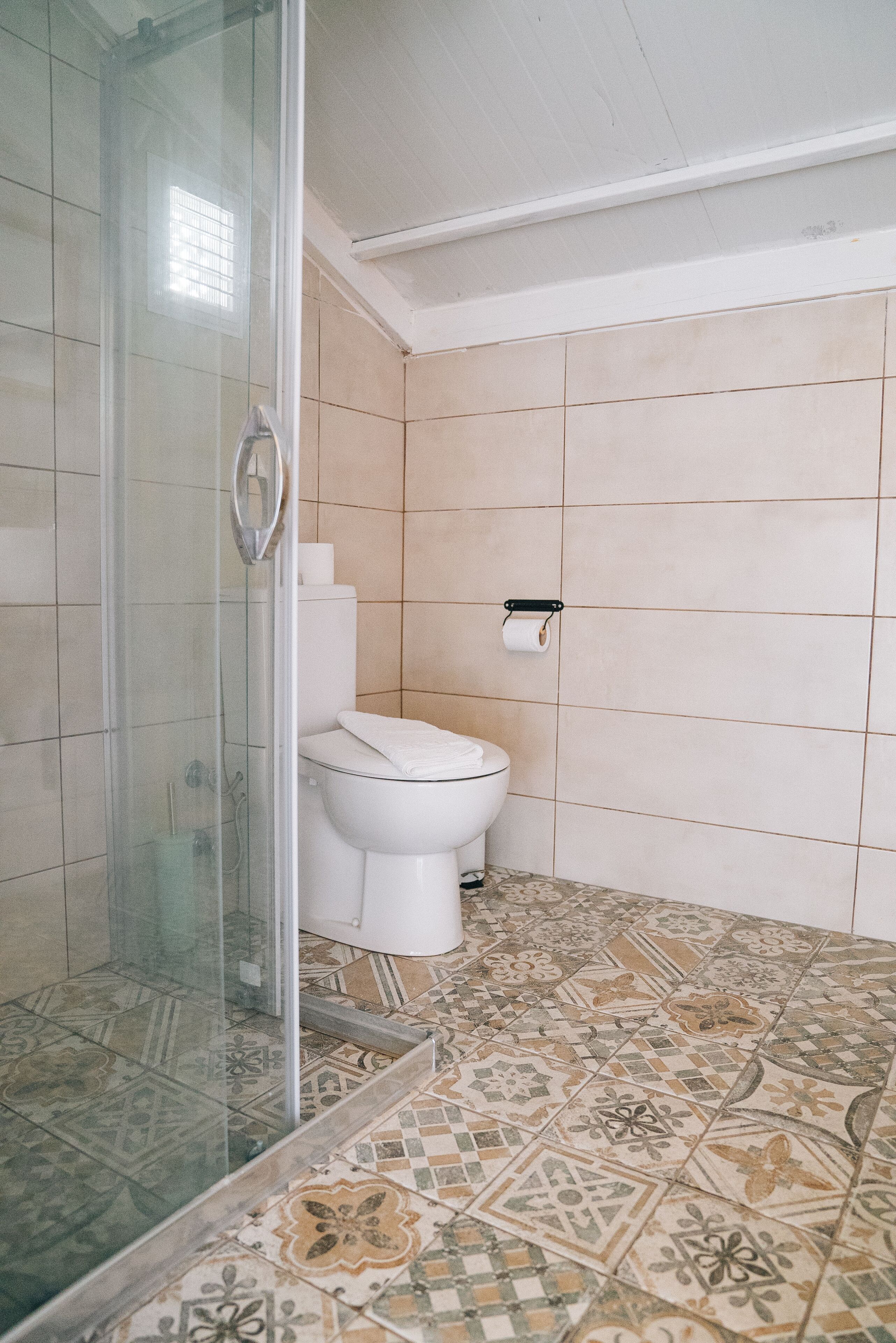 loft, balcony | bathroom | shower, hair dryer, towels