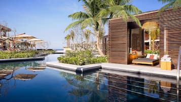 4 outdoor pools, pool cabanas (surcharge), pool umbrellas