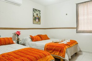 Blackout curtains, iron/ironing board, free WiFi, bed sheets