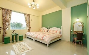 Desk, free WiFi, bed sheets
