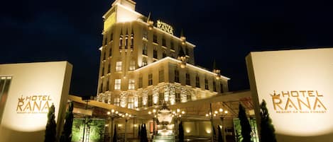 Front of property – evening/night