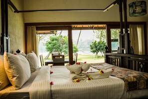 River Meadow Rooms | Premium bedding, down comforters, pillowtop beds, in-room safe - Cranganor History Cafe Riverside Chateau (North Paravur)