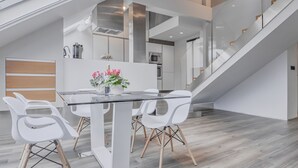 Deluxe Apartment | Living area | 40-inch flat-screen TV with cable channels, TV - Luxury Apartment in Centre (Prague)