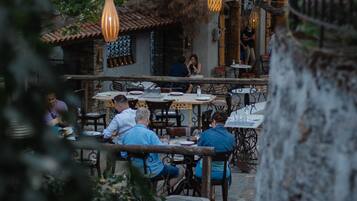 Outdoor banquet area