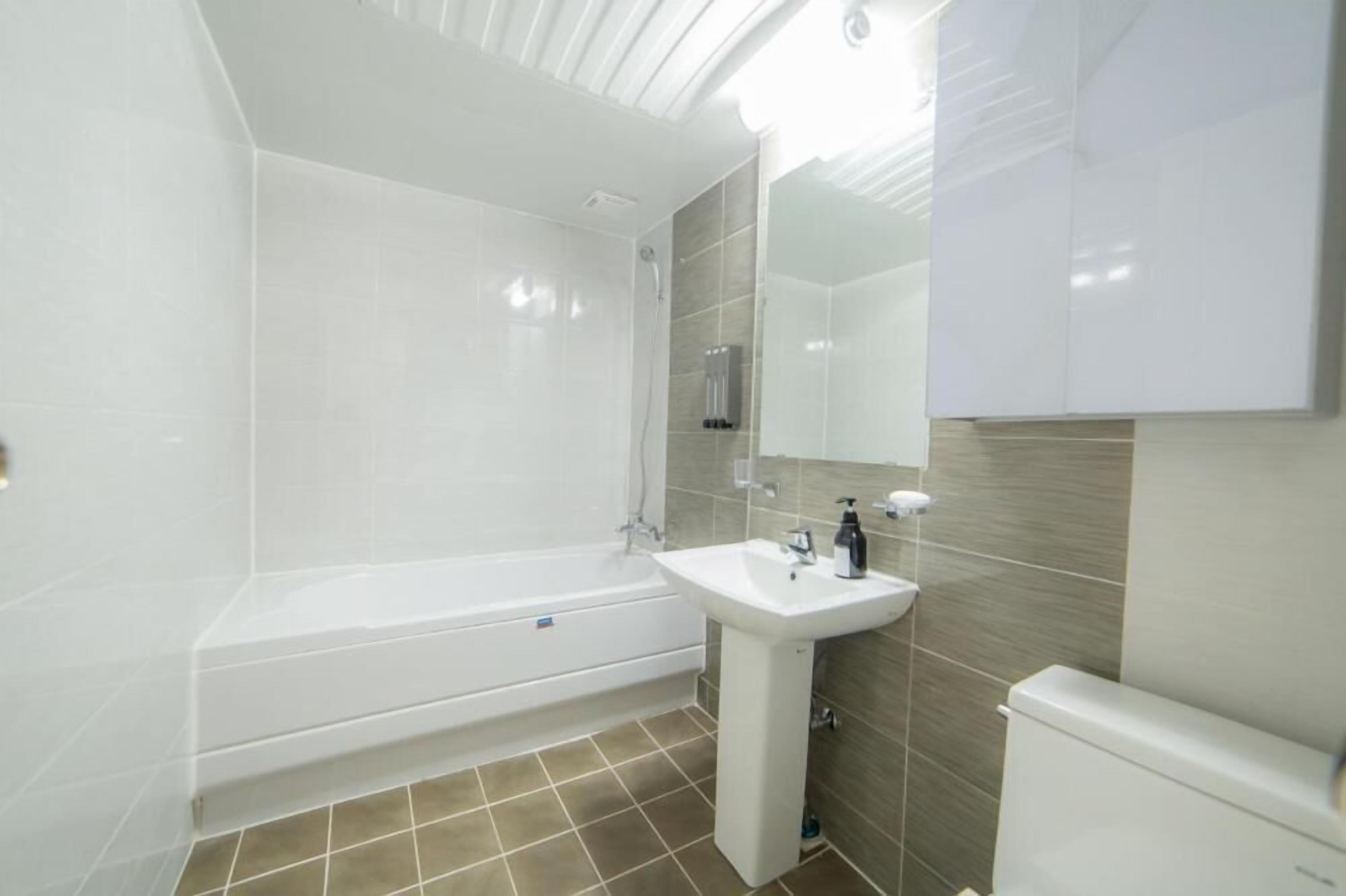 free toiletries, hair dryer, slippers, towels