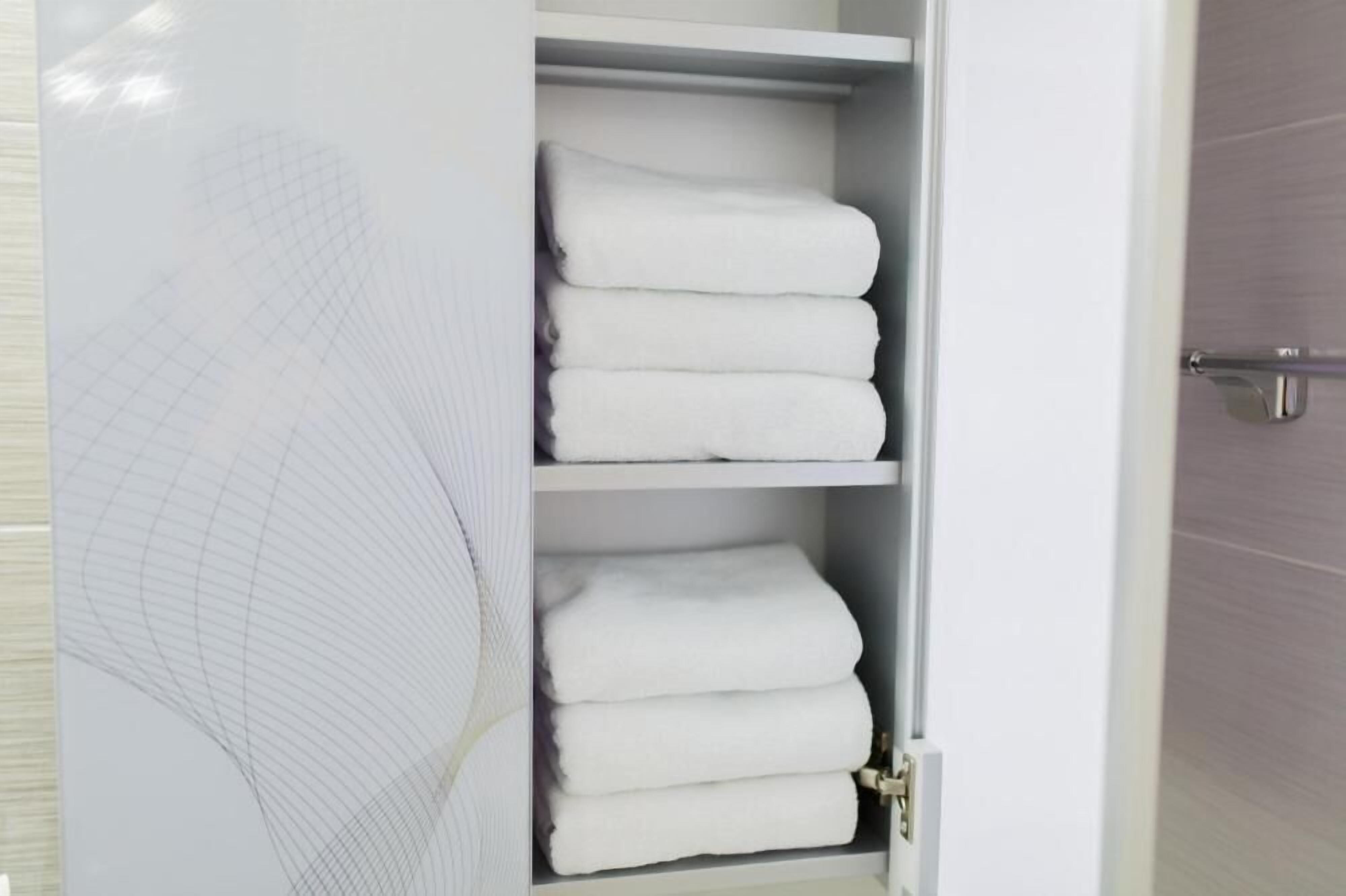 free toiletries, hair dryer, slippers, towels