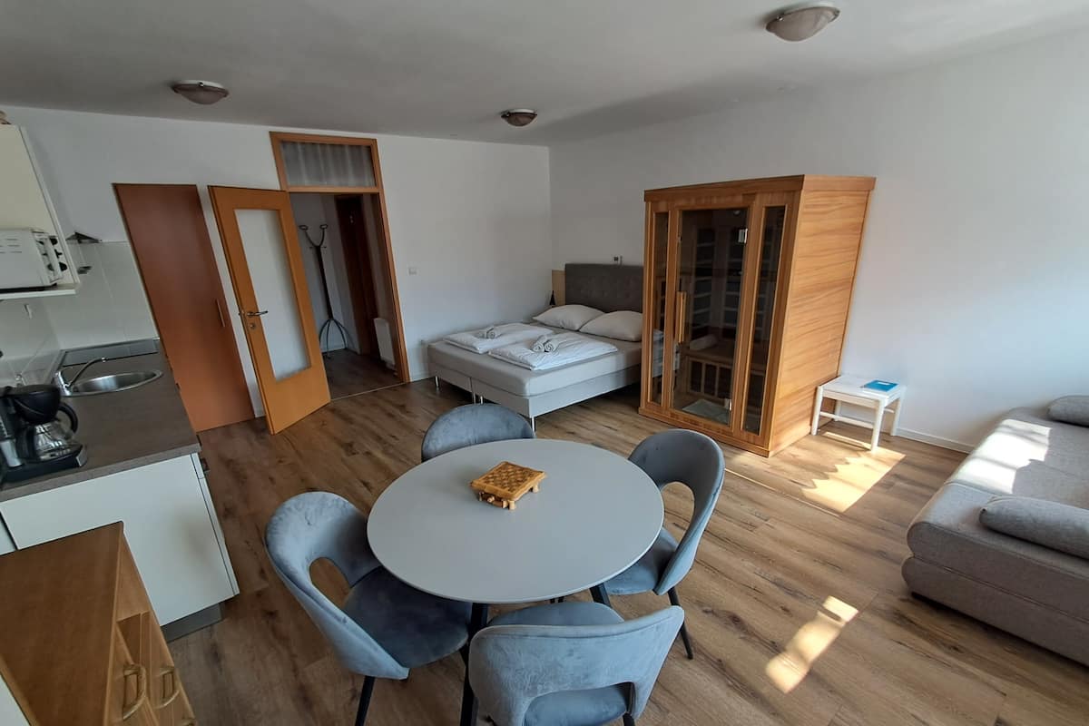 Apartment | Desk, blackout curtains, soundproofing, iron/ironing board