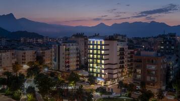 Front of property – evening/night