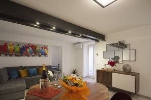 Design-Apartment, 1 Schlafzimmer | Wohnbereich