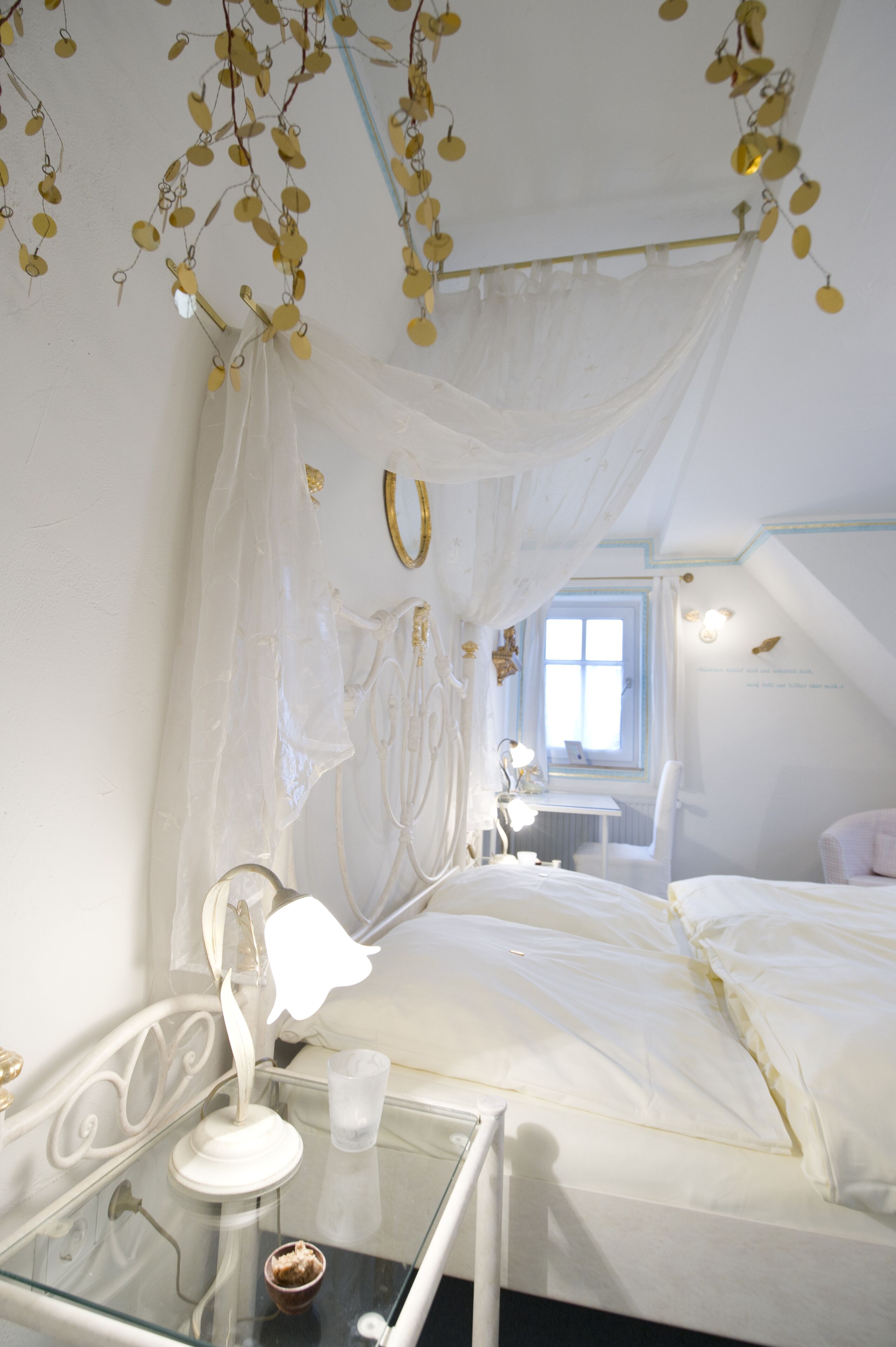 double room gold | individually decorated, individually furnished, desk, laptop workspace